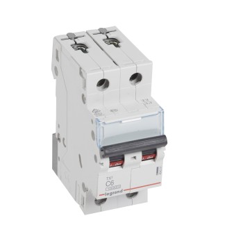 Legrand TX3 | Автоматичен прекъсвач | 2P, 6A, крива C, 10kA