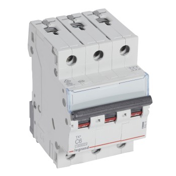 Legrand TX3 | Автоматичен прекъсвач | 3P, 6A, крива C, 10kA