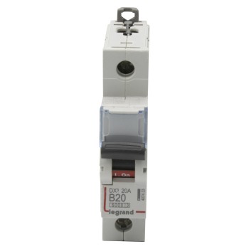 Legrand DX3 | Автоматичен прекъсвач | 1P, 20A, крива B, 6kA Legrand DX3 | Автоматичен прекъсвач | 1P, 20A, крива B, 6kA