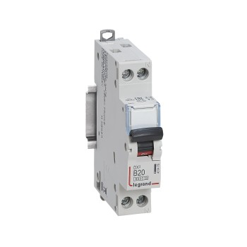 Legrand DX3 | Автоматичен прекъсвач | 1P+N, 20A, крива B, 6kA
