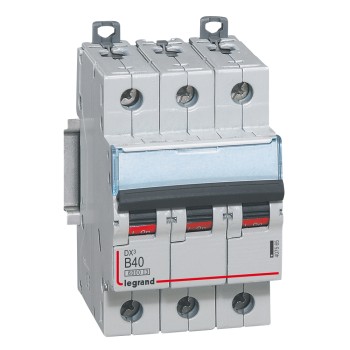Legrand DX3 | Автоматичен прекъсвач | 3P, 40A, крива B, 6kA