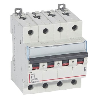 Legrand DX3 | Автоматичен прекъсвач | 4P, 1A, крива B, 6kA