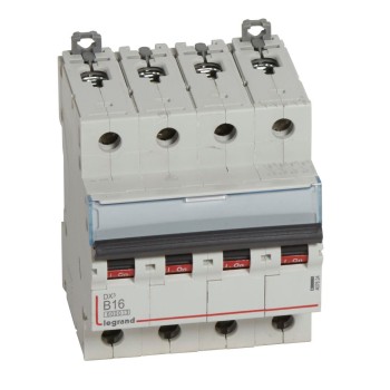 Legrand DX3 | Автоматичен прекъсвач | 4P, 16A, крива B, 6kA