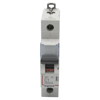 Legrand DX3 | Автоматичен прекъсвач | 1P, 1A, крива C, 6kA Legrand DX3 | Автоматичен прекъсвач | 1P, 1A, крива C, 6kA