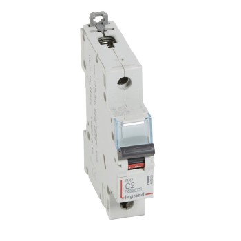 Legrand DX3 | Автоматичен прекъсвач | 1P, 2A, крива C, 6kA
