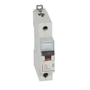Legrand DX3 | Автоматичен прекъсвач | 1P, 6A, крива C, 6kA