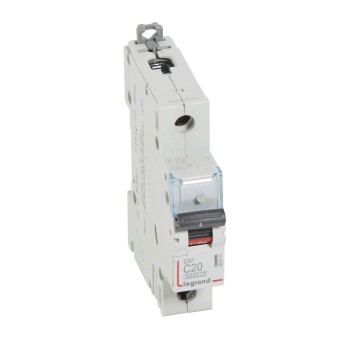 Legrand DX3 | Автоматичен прекъсвач | 1P, 20A, крива C, 6kA