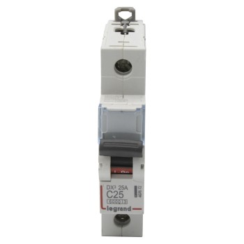 Legrand DX3 | Автоматичен прекъсвач | 1P, 25A, крива C, 6kA Legrand DX3 | Автоматичен прекъсвач | 1P, 25A, крива C, 6kA
