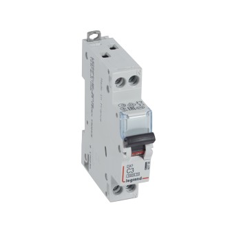 Legrand DX3 | Автоматичен прекъсвач | 1P+N, 3A, крива C, 6kA Legrand DX3 | Автоматичен прекъсвач | 1P+N, 3A, крива C, 6kA