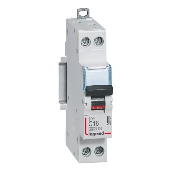 Legrand DX3 | Автоматичен прекъсвач | 1P+N, 16A, крива C, 6kA Legrand DX3 | Автоматичен прекъсвач | 1P+N, 16A, крива C, 6kA