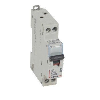 Legrand DX3 | Автоматичен прекъсвач | 1P+N, 40A, крива C, 6kA Legrand DX3 | Автоматичен прекъсвач | 1P+N, 40A, крива C, 6kA