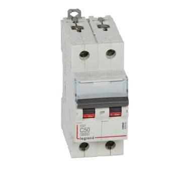 Legrand DX3 | ΠΠ²ΡΠΎΠΌΠ°ΡΠΈΡΠ΅Π½ ΠΏΡΠ΅ΠΊΡΡΠ²Π°Ρ | 2P, 50A, ΠΊΡΠΈΠ²Π° C, 6kA Legrand DX3 | ΠΠ²ΡΠΎΠΌΠ°ΡΠΈΡΠ΅Π½ ΠΏΡΠ΅ΠΊΡΡΠ²Π°Ρ | 2P, 50A, ΠΊΡΠΈΠ²Π° C, 6kA