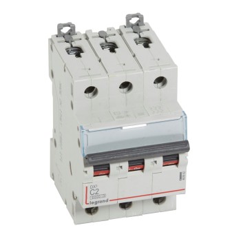 Legrand DX3 | Автоматичен прекъсвач | 3P, 2A, крива C, 6kA