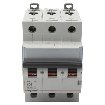 Legrand DX3 | Автоматичен прекъсвач | 3P, 4A, крива C, 6kA