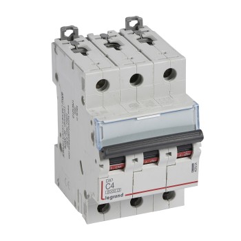 Legrand DX3 | Автоматичен прекъсвач | 3P, 4A, крива C, 6kA