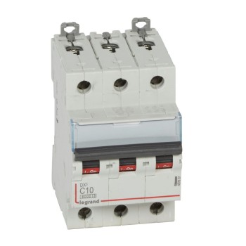 Legrand DX3 | Автоматичен прекъсвач | 3P, 10A, крива C, 6kA