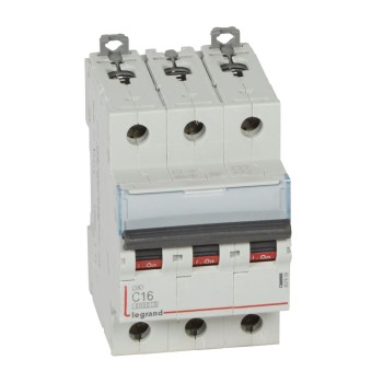Legrand DX3 | Автоматичен прекъсвач | 3P, 16A, крива C, 6kA