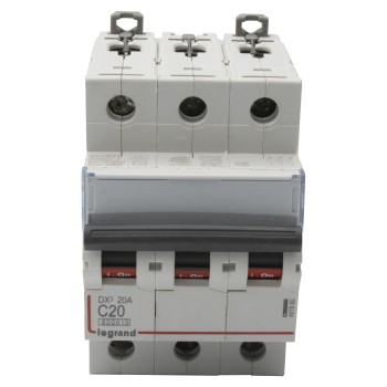 Legrand DX3 | Автоматичен прекъсвач | 3P, 20A, крива C, 6kA