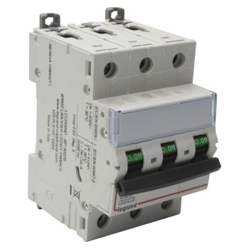 Legrand DX3 | Автоматичен прекъсвач | 3P, 25A, крива C, 6kA