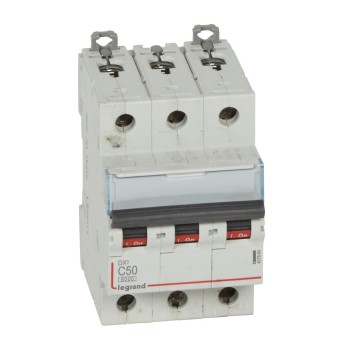 Legrand DX3 | Автоматичен прекъсвач | 3P, 50A, крива C, 6kA