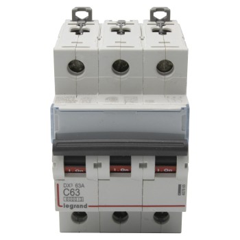 Legrand DX3 | Автоматичен прекъсвач | 3P, 63A, крива C, 6kA