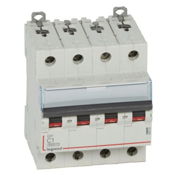 Legrand DX3 | Автоматичен прекъсвач | 4P, 1A, крива C, 6kA