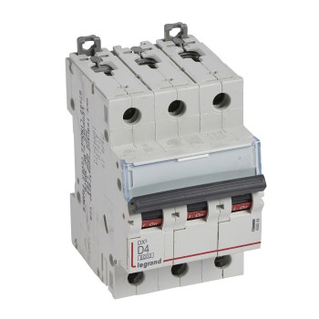 Legrand DX3 | Автоматичен прекъсвач | 3P, 4A, крива D, 6kA
