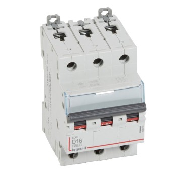 Legrand DX3 | Автоматичен прекъсвач | 3P, 16A, крива D, 6kA