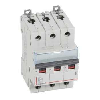 Legrand DX3 | Автоматичен прекъсвач | 3P, 40A, крива D, 6kA