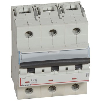 Legrand DX3 | Автоматичен прекъсвач | 3P, 80A, крива C, 10kA