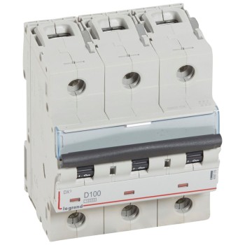Legrand DX3 | Автоматичен прекъсвач | 3P, 100A, крива D, 10kA