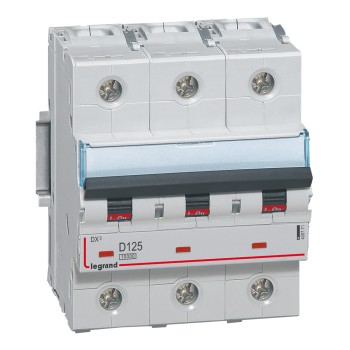 Legrand DX3 | Автоматичен прекъсвач | 3P, 125A, крива D, 10kA