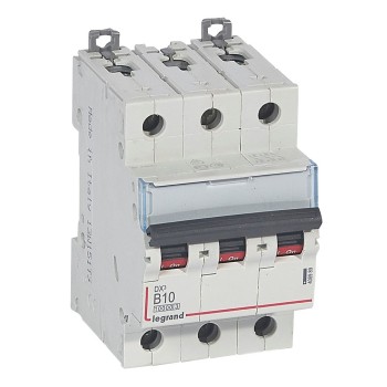 Legrand DX3 | Автоматичен прекъсвач | 3P, 10A, крива B, 10kA