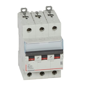 Legrand DX3 | Автоматичен прекъсвач | 3P, 20A, крива B, 10kA