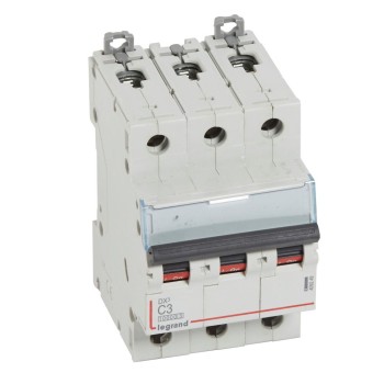 Legrand DX3 | Автоматичен прекъсвач | 3P, 3A, крива C, 10kA