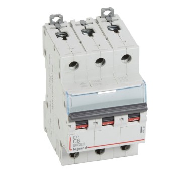 Legrand DX3 | Автоматичен прекъсвач | 3P, 6A, крива C, 10kA