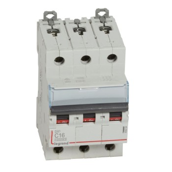 Legrand DX3 | Автоматичен прекъсвач | 3P, 16A, крива C, 10kA