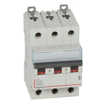 Legrand DX3 | Автоматичен прекъсвач | 3P, 25A, крива C, 10kA