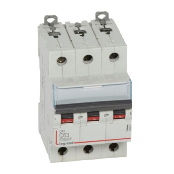 Legrand DX3 | Автоматичен прекъсвач | 3P, 63A, крива C, 10kA