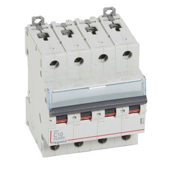 Legrand DX3 | Автоматичен прекъсвач | 4P, 10A, крива C, 10kA