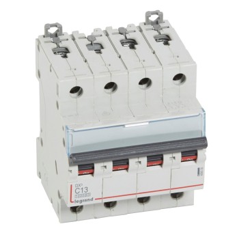 Legrand DX3 | Автоматичен прекъсвач | 4P, 13A, крива C, 10kA