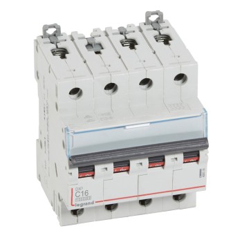 Legrand DX3 | Автоматичен прекъсвач | 4P, 16A, крива C, 10kA