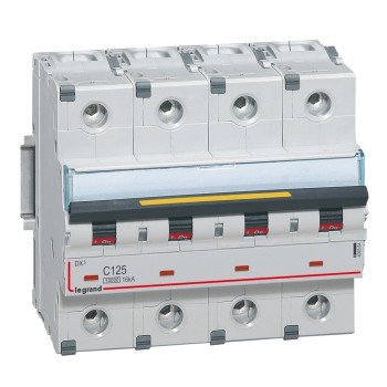 Legrand DX3 | Автоматичен прекъсвач | 4P, 125A, крива C, 10kA