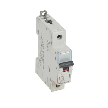 Legrand DX3 | Автоматичен прекъсвач | 1P, 2A, крива D, 10kA Legrand DX3 | Автоматичен прекъсвач | 1P, 2A, крива D, 10kA