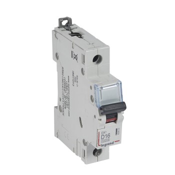 Legrand DX3 | Автоматичен прекъсвач | 1P, 16A, крива D, 10kA Legrand DX3 | Автоматичен прекъсвач | 1P, 16A, крива D, 10kA