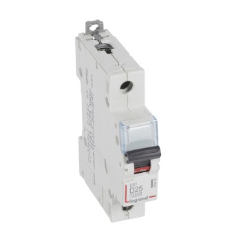 Legrand DX3 | Автоматичен прекъсвач | 1P, 25A, крива D, 10kA Legrand DX3 | Автоматичен прекъсвач | 1P, 25A, крива D, 10kA