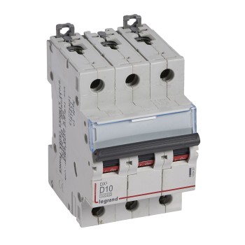 Legrand DX3 | Автоматичен прекъсвач | 3P, 10A, крива D, 10kA