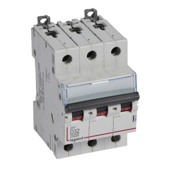 Legrand DX3 | Автоматичен прекъсвач | 3P, 32A, крива D, 10kA