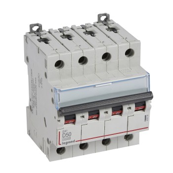 Legrand DX3 | ΠΠ²ΡΠΎΠΌΠ°ΡΠΈΡΠ΅Π½ ΠΏΡΠ΅ΠΊΡΡΠ²Π°Ρ | 4P, 50A, ΠΊΡΠΈΠ²Π° D, 10kA Legrand DX3 | ΠΠ²ΡΠΎΠΌΠ°ΡΠΈΡΠ΅Π½ ΠΏΡΠ΅ΠΊΡΡΠ²Π°Ρ | 4P, 50A, ΠΊΡΠΈΠ²Π° D, 10kA