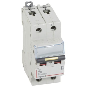 Legrand DX3 | DC автоматичен прекъсвач | 2P, 8A, крива C, 12–500V DC, 16kA Legrand DX3 | DC автоматичен прекъсвач | 2P, 8A, крива C, 12–500V DC, 16kA